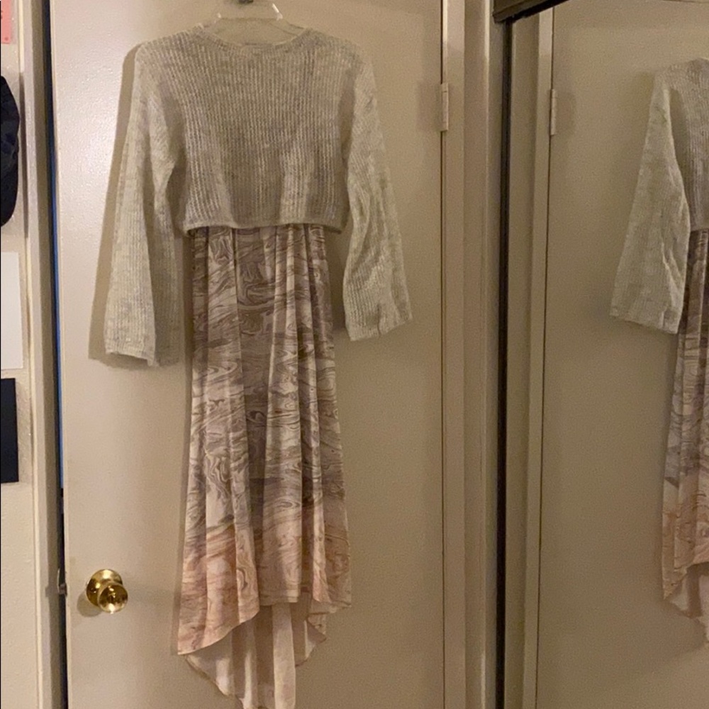 Two piece high low Anthropology dress
